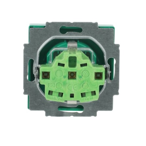 SCHUKO Socket insert with legend SV Safety Shutter green - Platform 63