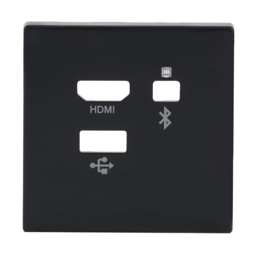 Cover plate Multimedia 3 gang anthracite - Platform 63