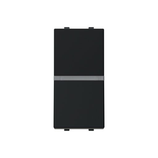 Insertcover Rockerbutton, Off switch 1-pole with LED exchangeable Black - Zenit