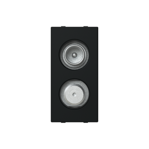 Insertcover Sat 2 gang Black - Zenit