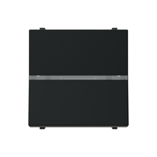 Insertcover Without imprint Push button, Single push button 1P 1NO 1CO Black - Zenit