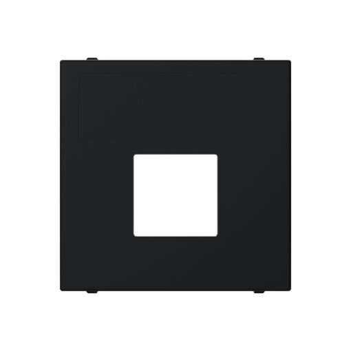 Cover For data connection housing 1 gang Black - Zenit