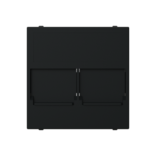 Cover For data connection housing 2 gang Black - Zenit
