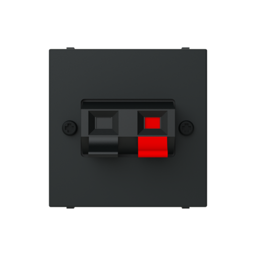 Insertcover Loudspeaker connection 1 gang Black - Zenit