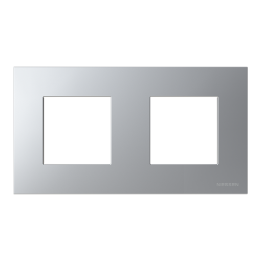 Frame 2-gang Silver - Zenit