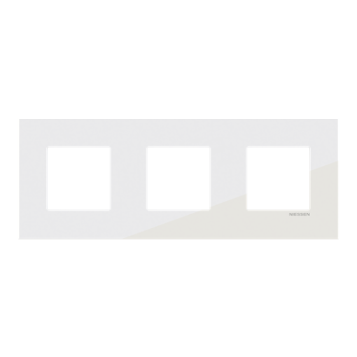 Frame 3-gang Tacteo White - Zenit