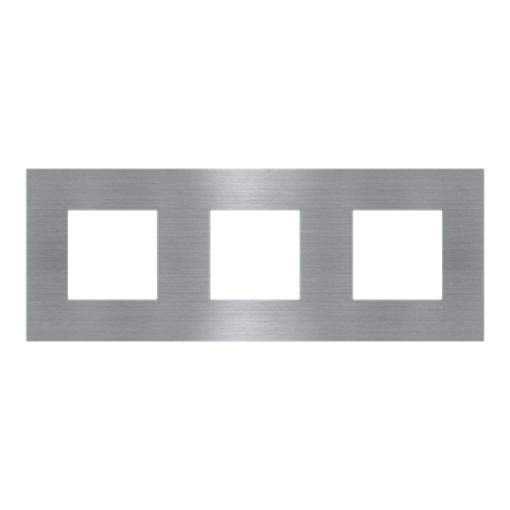 Frame 3-gang Stainless Steel - Zenit