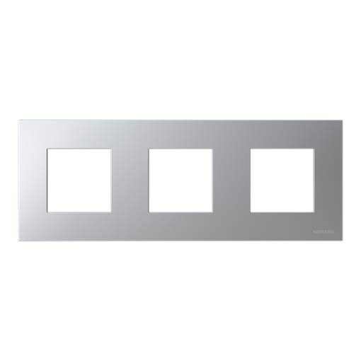 Frame 3-gang Silver - Zenit