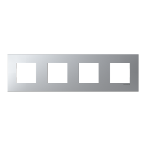 Frame 4-gang Silver - Zenit