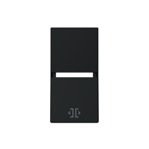 Rocker Switchpush button with Open Black - Zenit