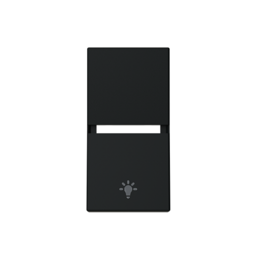 Rocker Switchpush button with Symbol "light" Black - Zenit