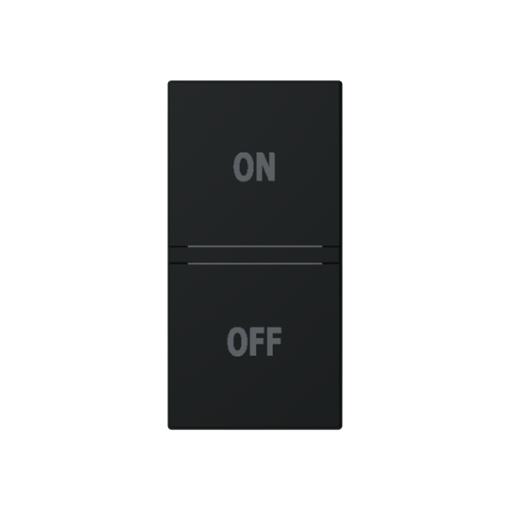 Rocker Switchpush button with OnOff Black - Zenit
