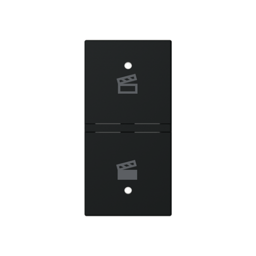 Rocker Switchpush button with Scene Matt Black - Zenit