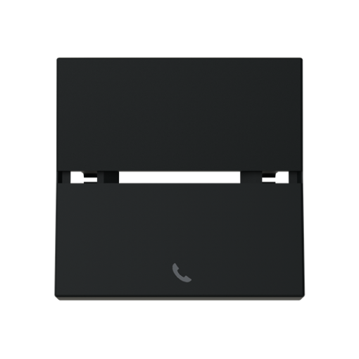 Rocker Switchpush button with Telephone Black - Zenit