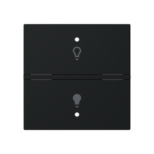 Rocker Switchpush button with Symbol "light" Matt Black - Zenit