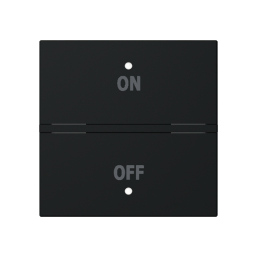 Rocker Switchpush button with OnOff Matt Black - Zenit