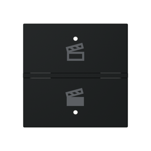 Rocker Switchpush button with Scene Matt Black - Zenit