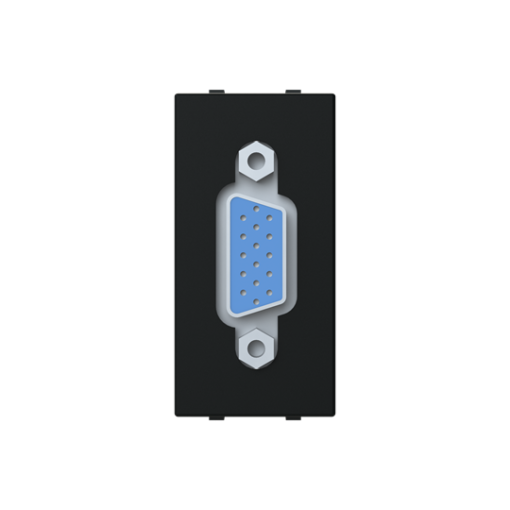 Insertcover DSub15Pole 1 gang Black - Zenit