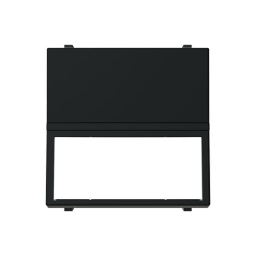 Insertcover Without imprint Push button, Single push button 1P 1NO 1CO Black - Zenit