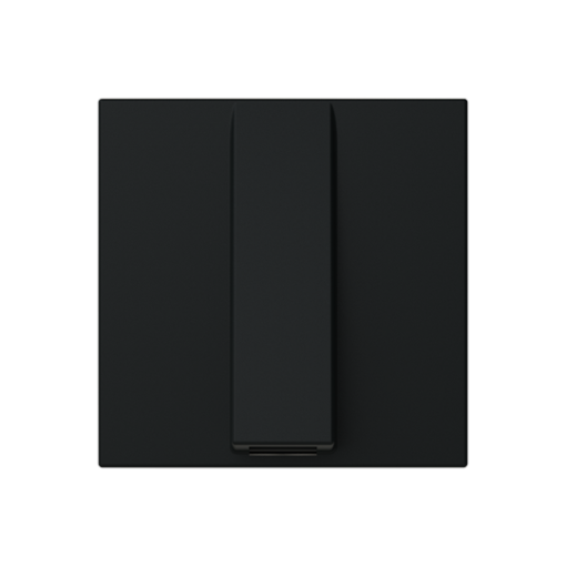 Insertcover Cable outlet 1 gang Black - Zenit