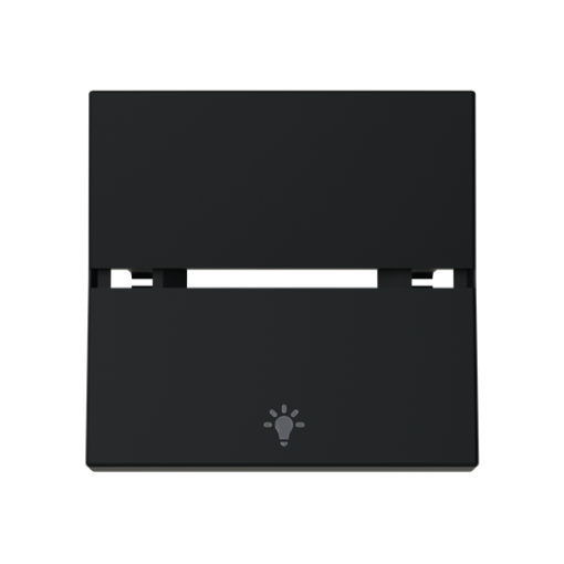 Rocker Switchpush button with Symbol "light" Black - Zenit