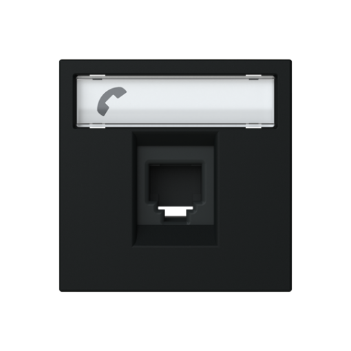 Insertcover For data connection housing 1 gang Black - Zenit