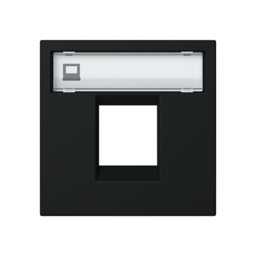 Cover For data connection housing 1 gang Black - Zenit