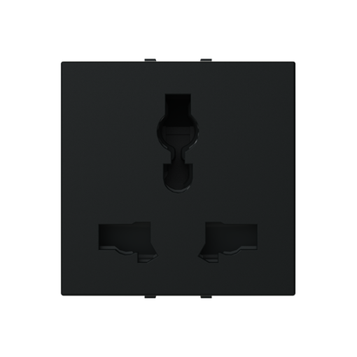 Socket outlet insertcover Without imprint Black - Zenit