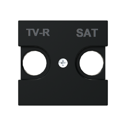 Cover SAT 2 gang Black - Zenit