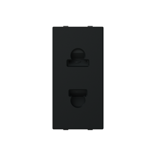 Socket outlet insertcover Without imprint Black - Zenit