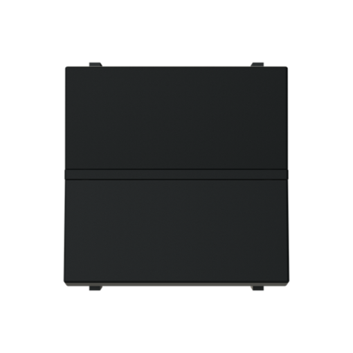 Insertcover Without imprint Push button, Single push button 1P 1NO 1CO Black - Zenit