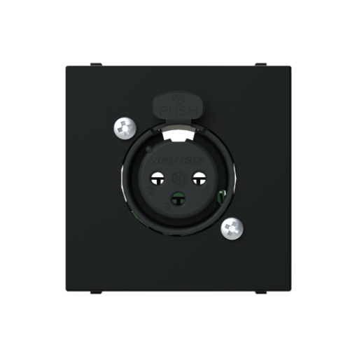 Insertcover XLR 1 gang Black - Zenit