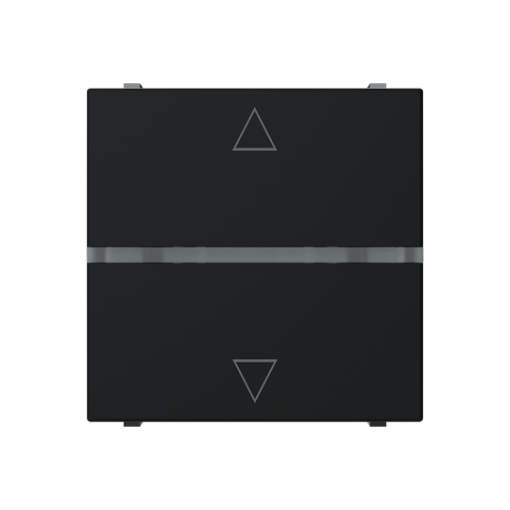 Blind control insertcover Rockerbutton, Off switch 1-pole Black - Zenit