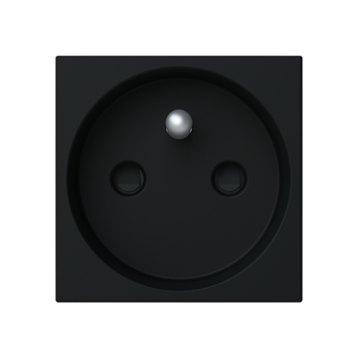 Socket outlet insertcover Without imprint Black - Zenit