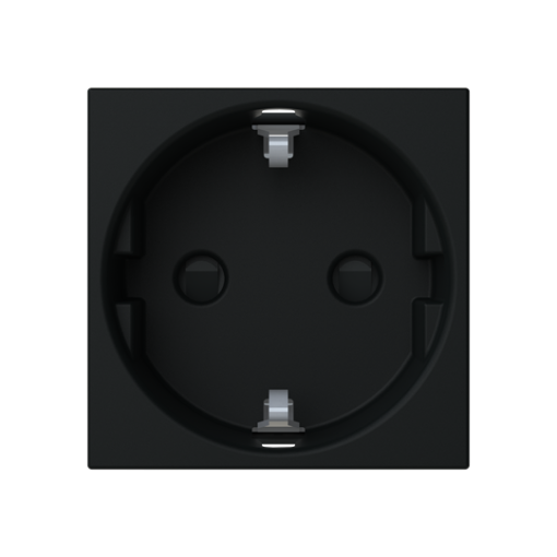 Socket outlet insertcover Without imprint Black - Zenit