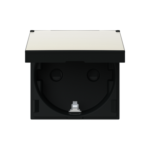 Socket outlet insertcover Without imprint Black - Zenit