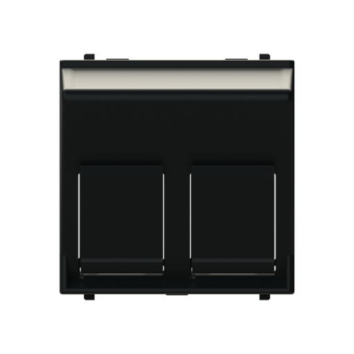 Cover For data connection housing 2 gang Black - Zenit