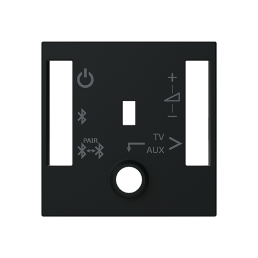 Cover plate Sound control with Various symbols Black - Zenit