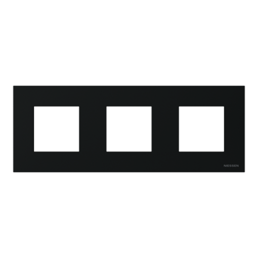 Frame 3-gang Black - Zenit
