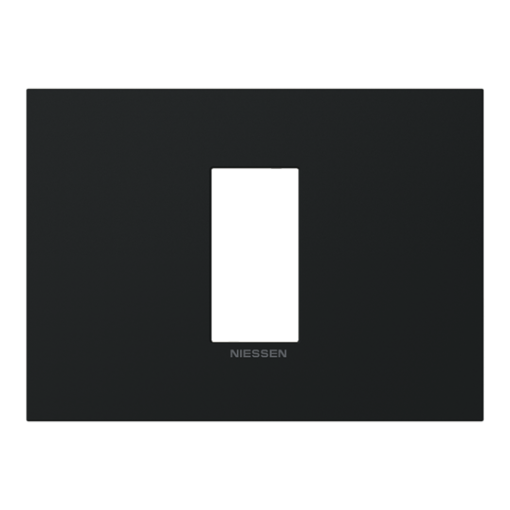 Frame 1-gang Black - Zenit