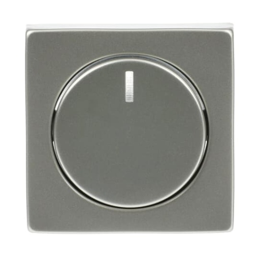 Cover plate for Dimmer Turn button with Neon lamp stainless steel - Pure Stainless Steel