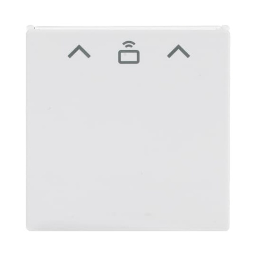 Cover plate with legend Card, Symbol "arrows" for Card switch RFID Hotel card studio white - Platform 63