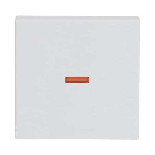 Rocker with Small Red Calotte for Switchpush button, Single rocker studio white - Platform 63