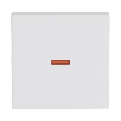 Rocker with Small Red Calotte for Switchpush button, Single rocker studio white matt - Platform 63