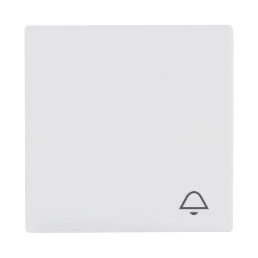 Rocker with legend Symbol "bell" for Switchpush button, Single rocker studio white matt - Platform 63