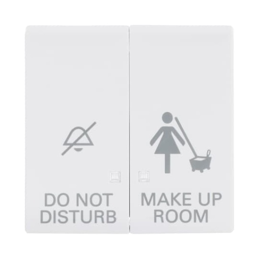 Rocker with legend DND, MUR 1gang for Switchpush button Two-part rocker studio white - Platform 63