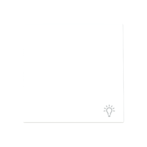 Rocker Symbol "light" for Switchpush button, One-part rocker White - Alba