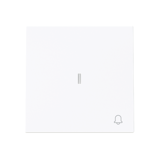 Rocker Symbol "bell" for Switchpush button, One-part rocker White - Alba