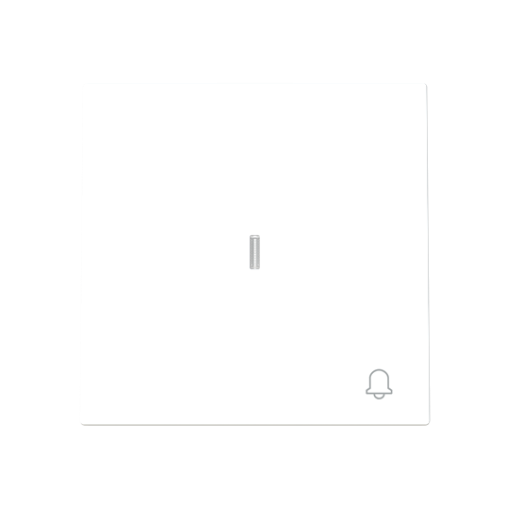 Rocker Symbol "bell" for Switchpush button, One-part rocker White - Alba
