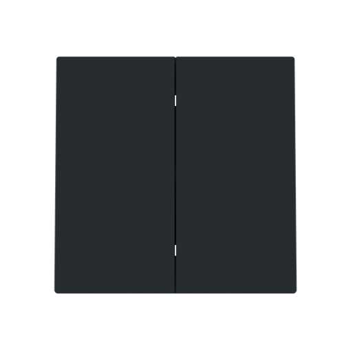 Rocker None for Switchpush button, Two-part rocker Black - Alba